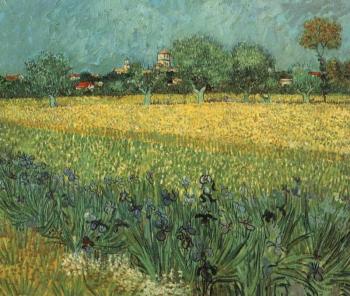 Vincent Van Gogh : View of Arles with Irises in the Foreground